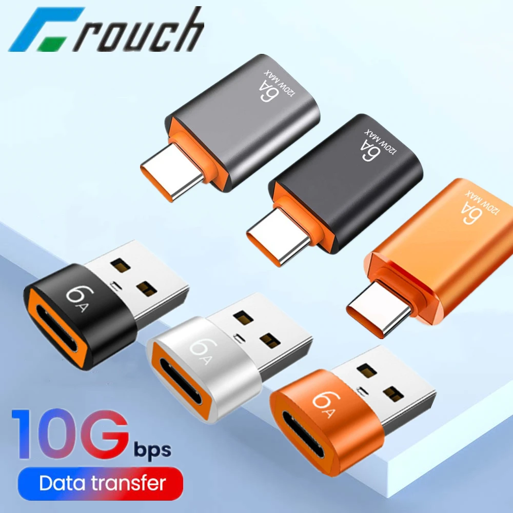 Crouch OTG Type C To USB 3.0 Adapter 6A 10Gbps Fast Data Charge USB C To USB A Connector For Laptop Phone Adaptador Tipo C A USB