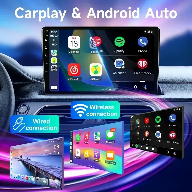 2DIN Android Car Radio Multimedia Video Player Head Unit Wireless Carplay&Android Auto for Honda Civic 8 FK FN FD 2005 - 2012