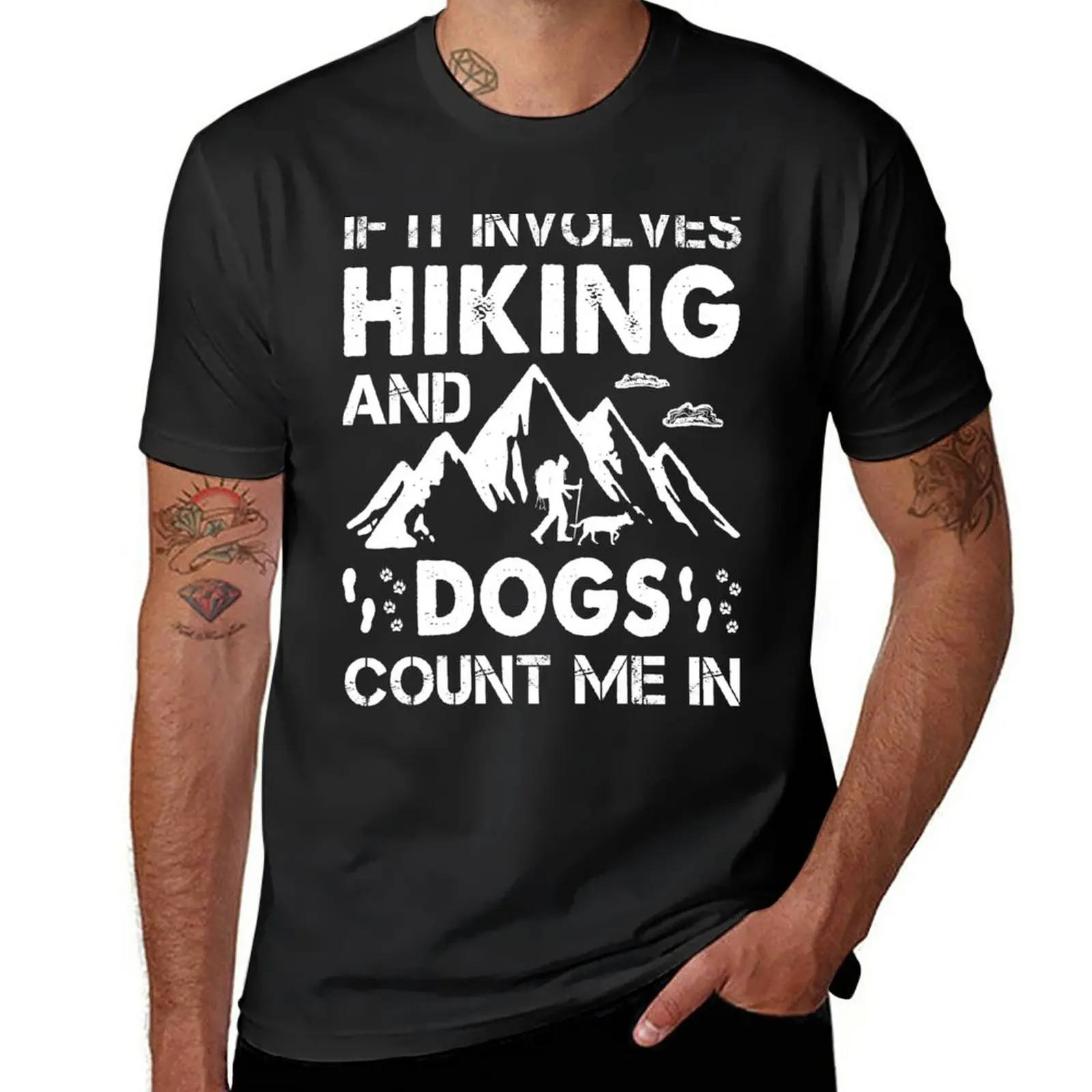 New I Love Hiking And Dogs T-Shirt custom t shirt vintage clothes new edition t shirt t shirts for men