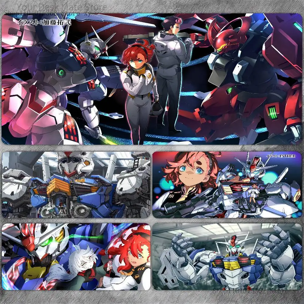 

Коврик для мыши Anime Mobile Suit Gundam THE WITCH FROM MERCURY, большой коврик для клавиатуры, игровой коврик для мыши, нескользящий коврик LockEdge