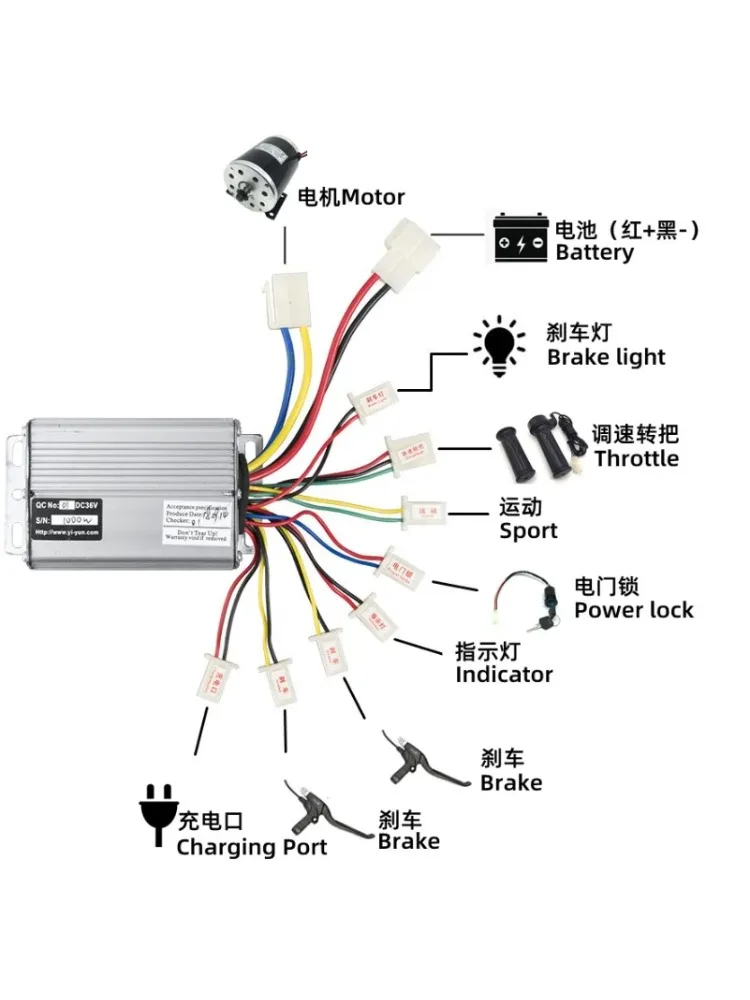 AliExpress NONE 36V/48V 1000W Motor Speed Controller Electric Bike Brush 30A DC for  Bicycle Parts