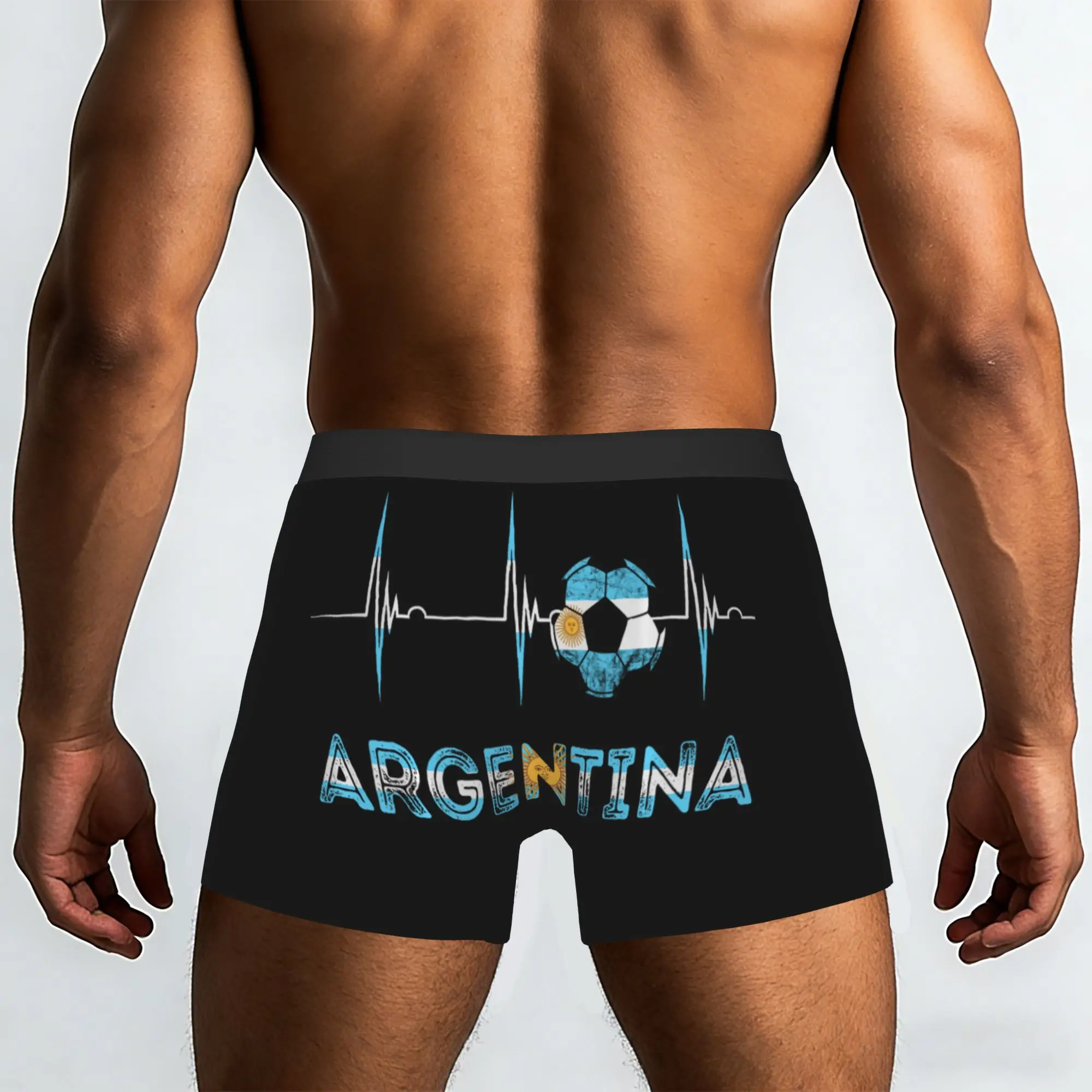 Heartbeat EKG Pulse Sun of May  Argentina Underpants Breathbale Panties Men's Underwear Comfortable Shorts Boxer Briefs view 2