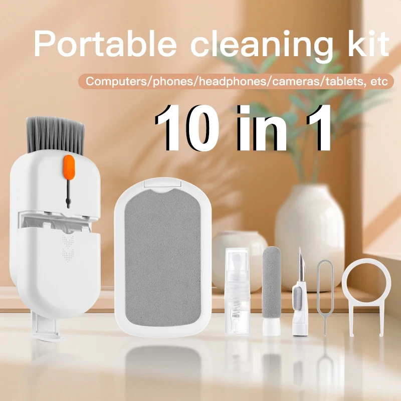 Teclado Kit Escova de Limpeza, Extrator Keycap, Earbuds Cleaner para Airpods Pro 1 2 3, Fones De Ouvido Bluetooth Case Ferramentas de Limpeza, 10 em 1