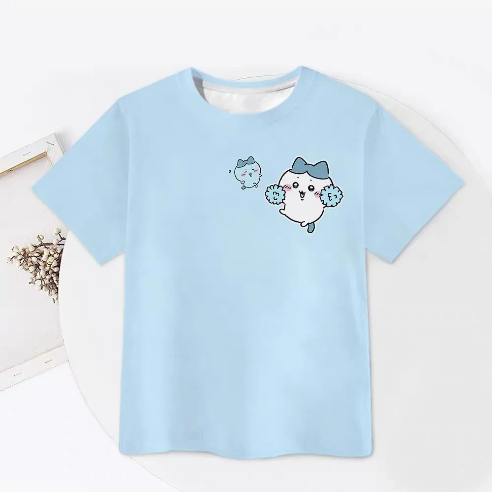 Chiikawa ist überall hier! Weiche, niedliche Cartoon-3D-Print-T-Shirts für Erwachsene Paare, Sportliche Freizeitkleidung, atmungsaktiv, kurze Ärmel, Familien-Matching – Detail 6