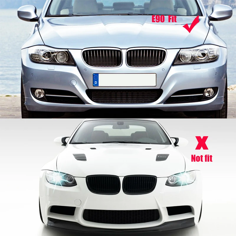 For BMW E90 M Style Grill E91 3 Series 318d 320d 330d 2009 2010 2011 2012 2013 Facelift Front Kidney Grill Grille Gloss Black