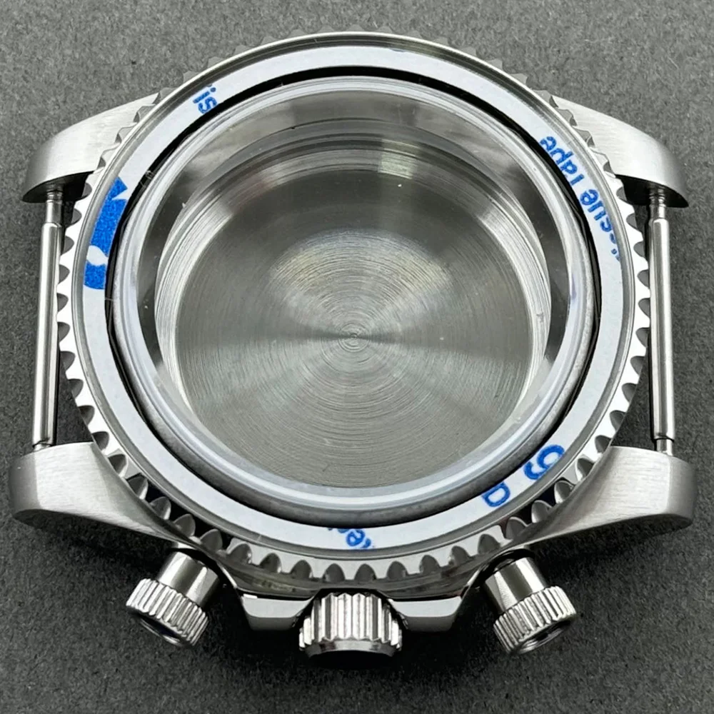 40mm case VK63 case Modified watch parts 316L stainless steel sapphire quartz case fits Japanese VK63 quartz movement