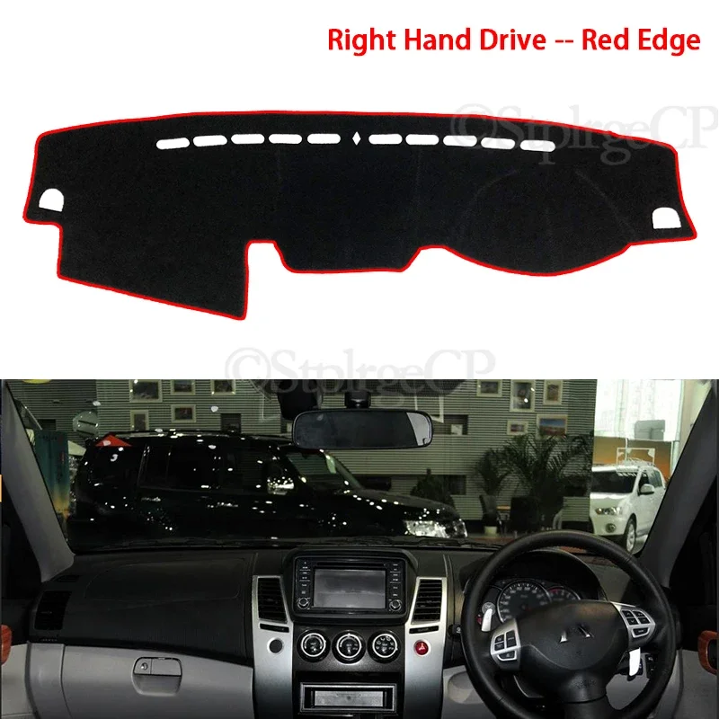 Anti-Slip Mat Dashboard Cover Pad Sunshade Dashmat Accessories 2012 2014 for Mitsubishi Pajero Sport 2 2008~2015 Montero Shogun view 2