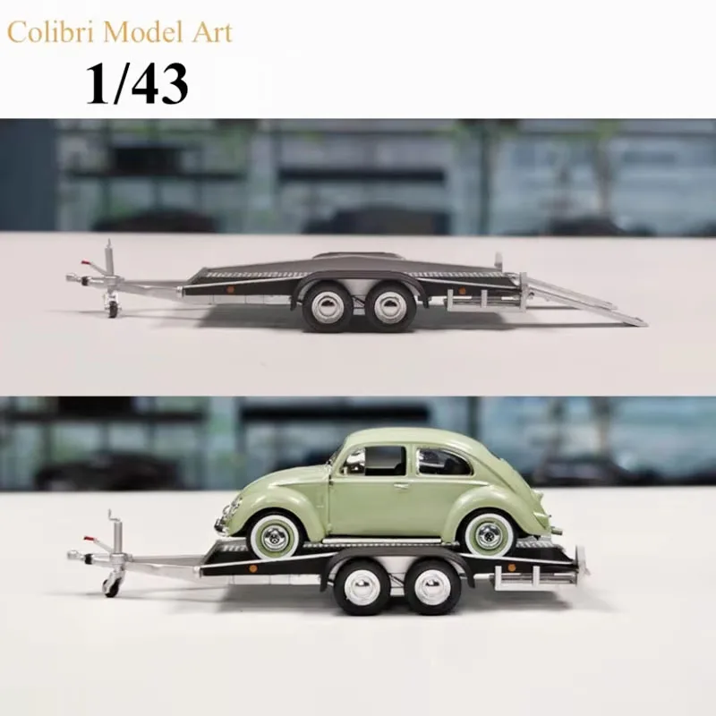 Colibri-Modell, Maßstab 1:43, Flachbett-Anhänger, Legierungsmodell für Rettungstransport, Klassiker, Erwachsenen-Souvenir, Geschenk, statische Anzeige