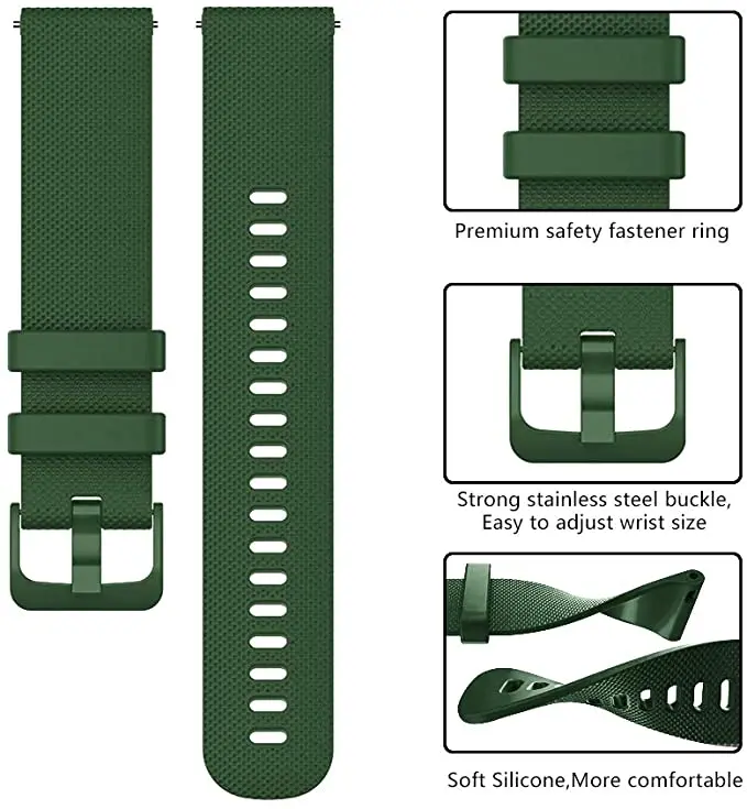 B57 Gelang Jam Tangan Pintar Silikon Tali Lembut Rilis Cepat Gelang Jam untuk Pahlawan Band 3 Penggantian Gelang Korea Sabuk 16MM