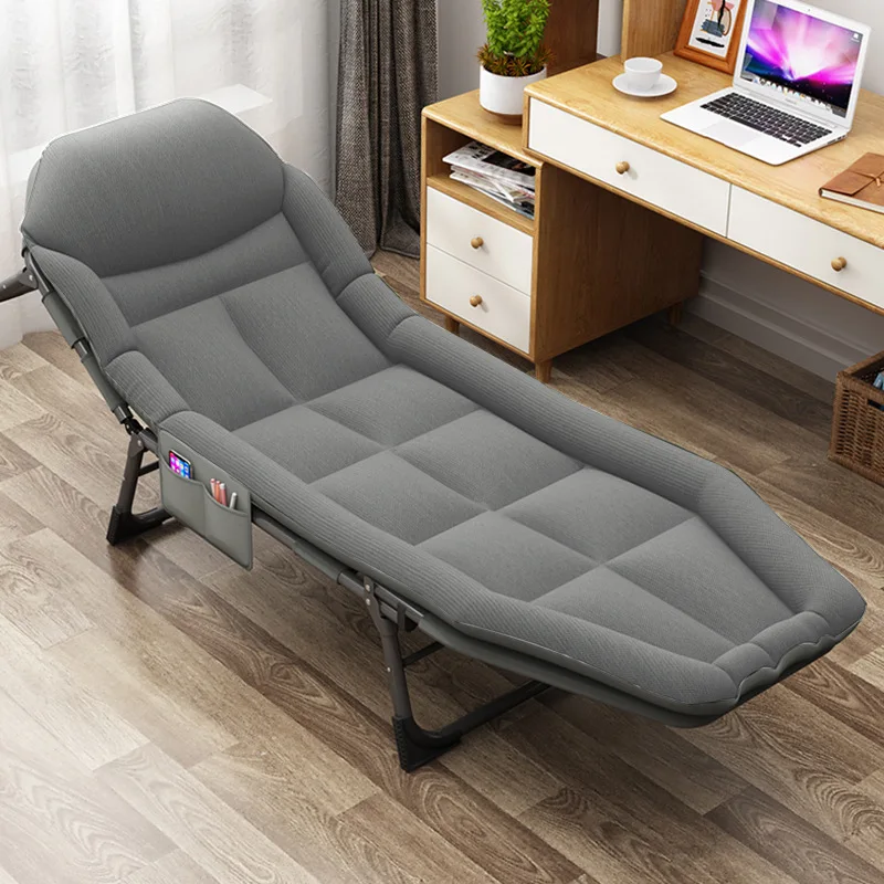 Single Indoor Foldable Bed Office Multi-speed Adjustable Reclining Chair Outdoor Simple Portable Escort Foldable Camp Bed