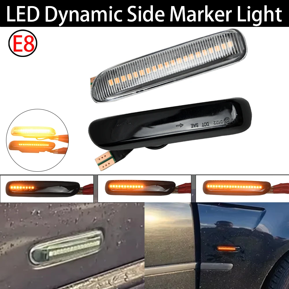 Dynamic LED Turn Signal Side Marker Light For BMW 3 Series E46 Limo Touring Coupe Cabriolet Compact 1998 1999 2000 2001 2003