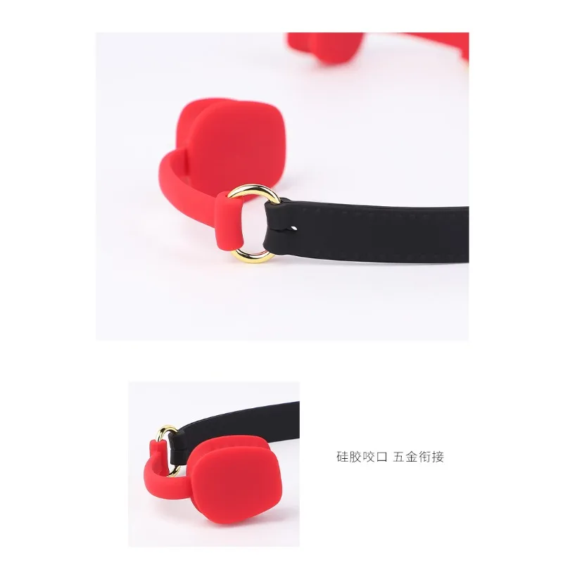 غير مرئية الفم المكونات ألعاب جنسية BDSM والعتاد الحلق العميق الكمامة القسري الفم فتح سيليكون الفم المكونات الكبار الأزواج لعبة التدريب #5