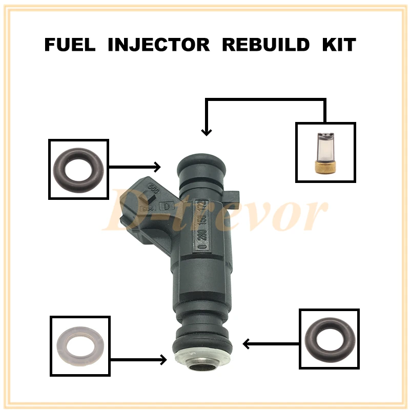 Fuel Injector Seal O-Ring Kit Seals Filters for Hafei Lobo Zana 0280156172