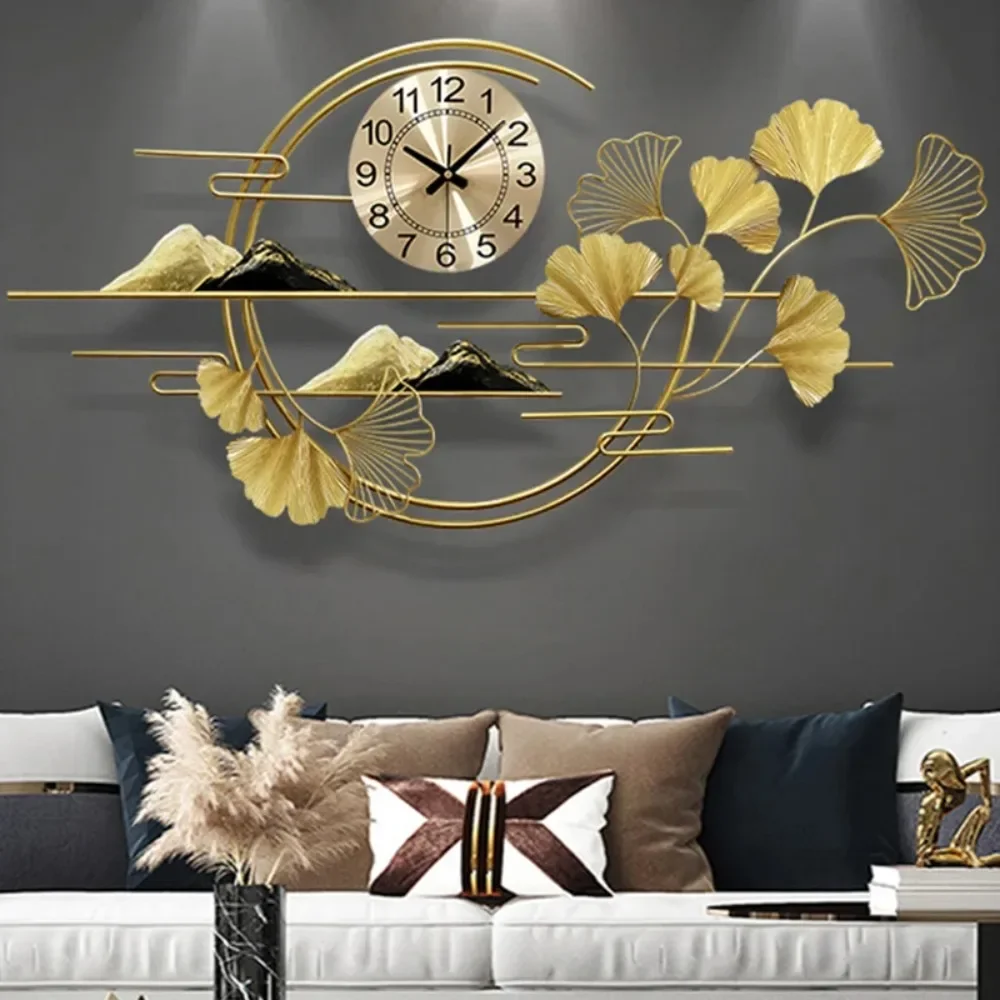 Big Size Wall Clock New Design Gold Bright Large 3d Wall Clock Kitchen Mechanism Luxury Reloj De Pared Room Design Home Decor