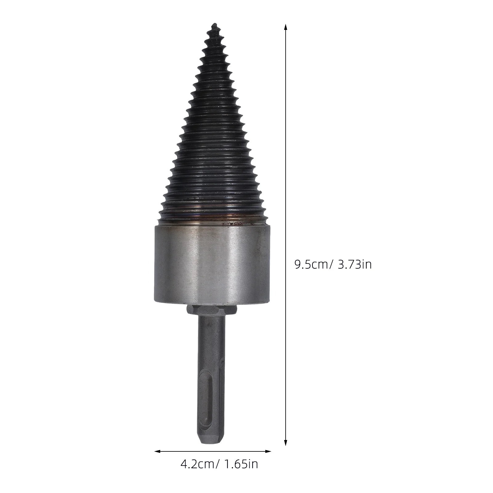 Firewood Drill Bit Wood Splitter 42mm Round Handle Electric Drill Log Splitting Bit Heavy Duty Wood Splitting Tool