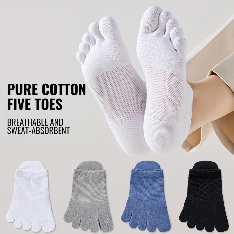 

MiiOW, хлопковые короткие носки с пятью пальцами, мужские носки до щиколотки, летние тонкие носки, дышащая сетка, впитывающие пот, антибактериальные носки с разбросанными пальцами
