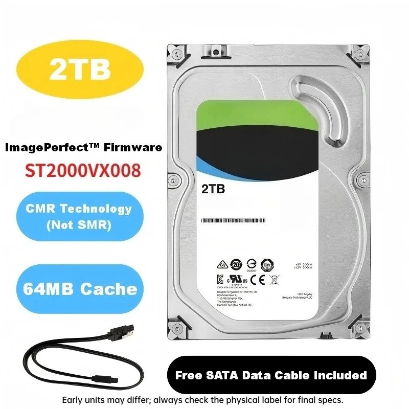 ST2000VX008 2TB Special Mechanical Monitoring Hard Disk for Security Video
