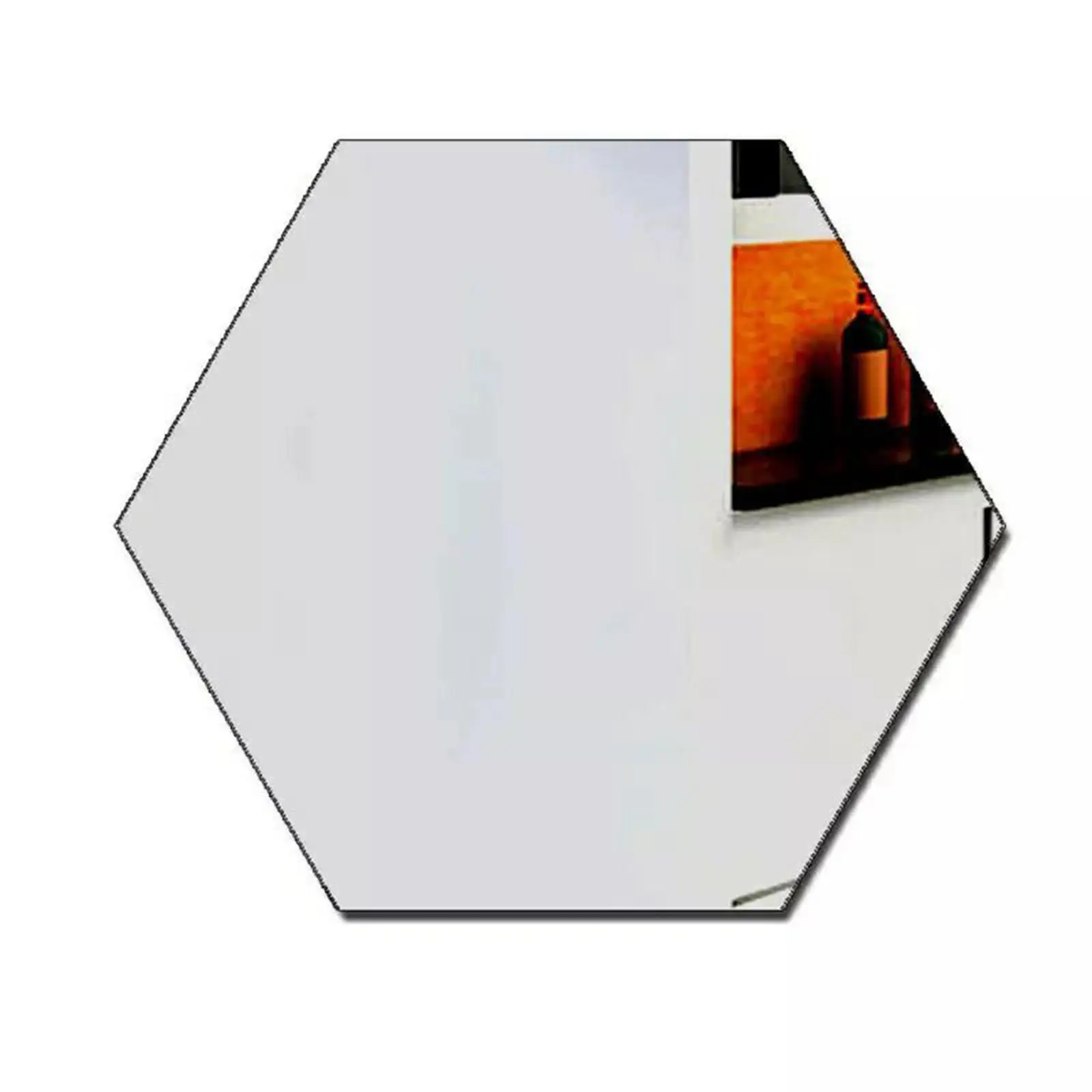 30Pcs/Set Hexagon Mirror Tile Wall Sticker 3D Acrylic Mirror Wall Sticker Decor