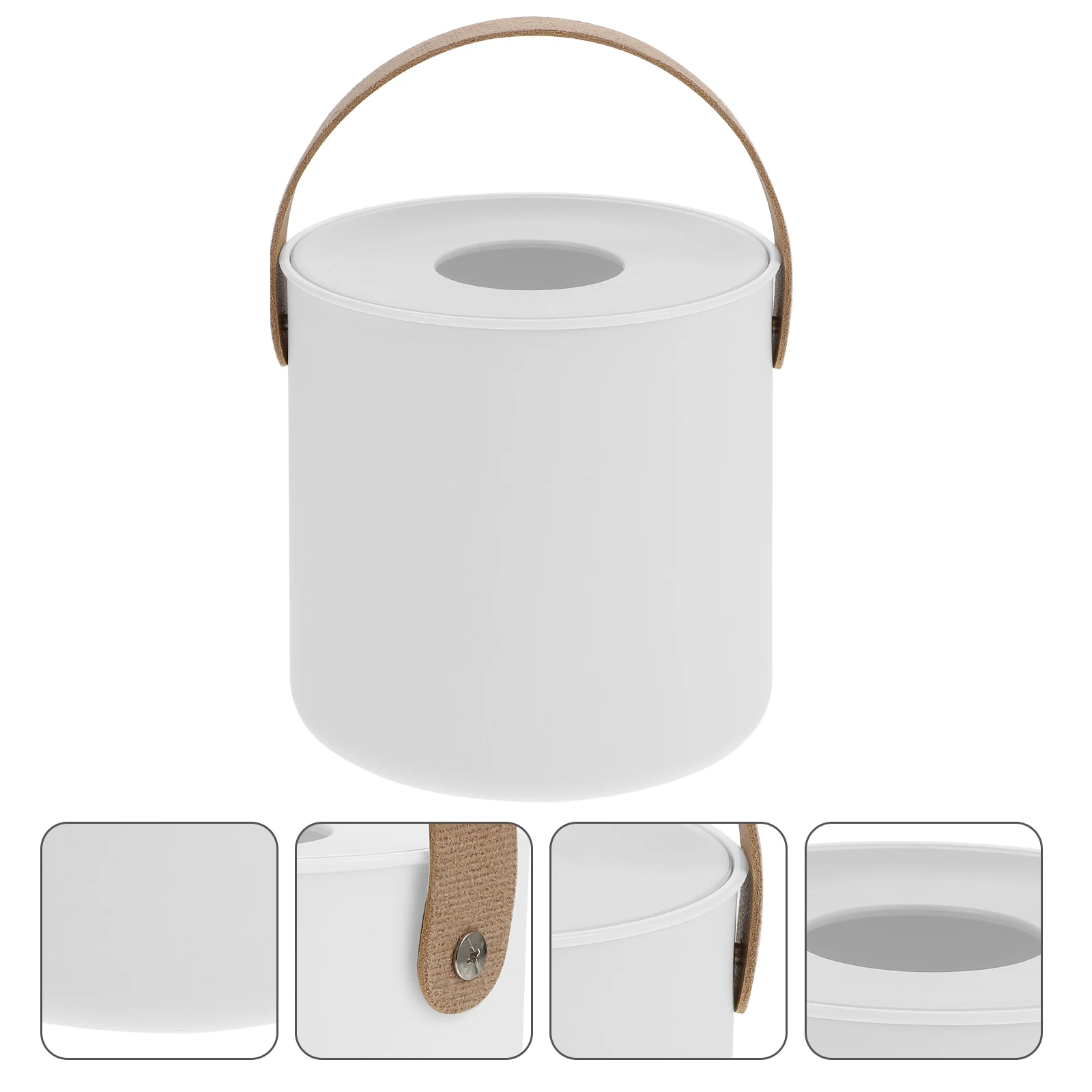 

Round Tissue Boxes Home Decor Non Slip Material Storage Container For Bedroom Living Room Bathroom Practical