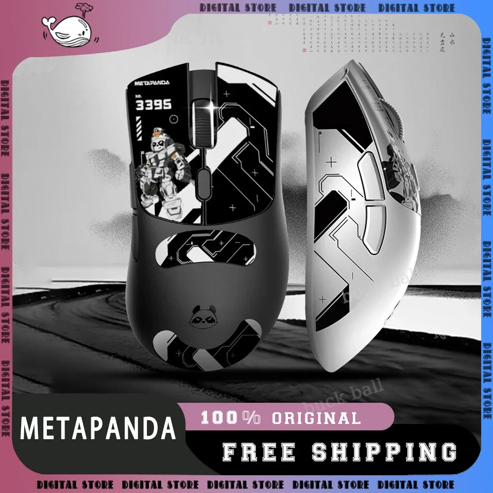 

Metaphyuni Metapanda Gamer Mouse 3Mode 2.4G Bluetooth Wireless Mouse PAW3395 26000DPI Esport Gaming Mices For Win/Mac/iOS Gifts