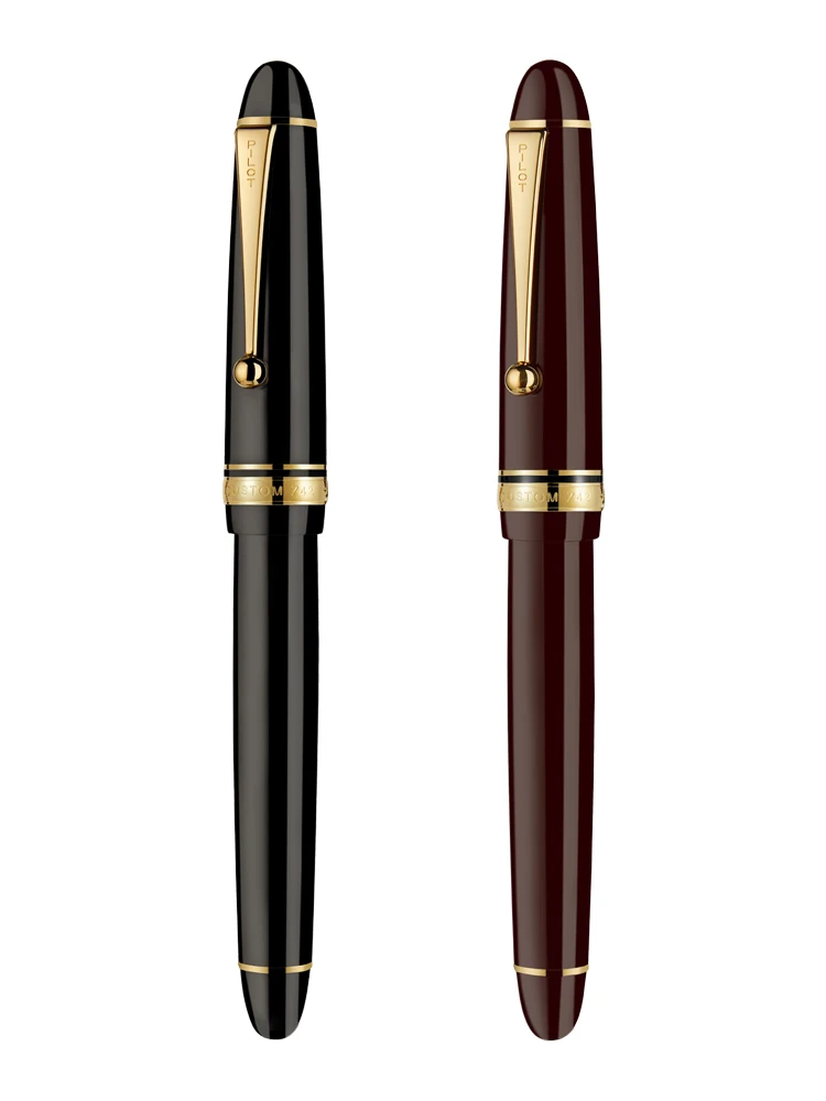 Japan Pilot Custom 742 Fountain Pen 14K Gold Nib Ink Pen Gift Box Set for Adults High-end Business Gift Calligraphy Writing