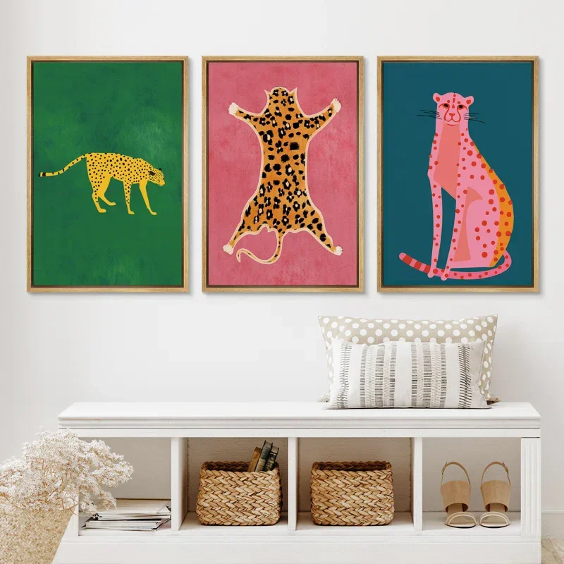 1pc frameless Canvas Painting Abstract Tiger Leopard Giraffe Zebra Wall Art Canvas Painting Posters and Prints Minimalism Wall P