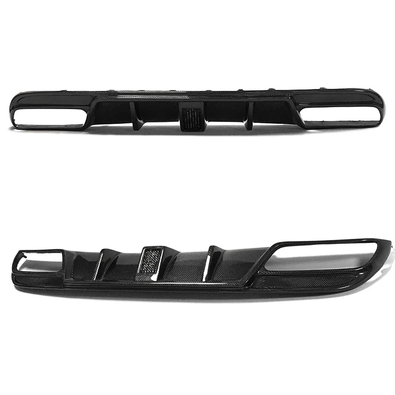 

Real Carbon Fiber Rear Bumper Diffuser with LED Light for Mercedes Benz C Class W205 4-Door Sports 2015-2018 FD Style