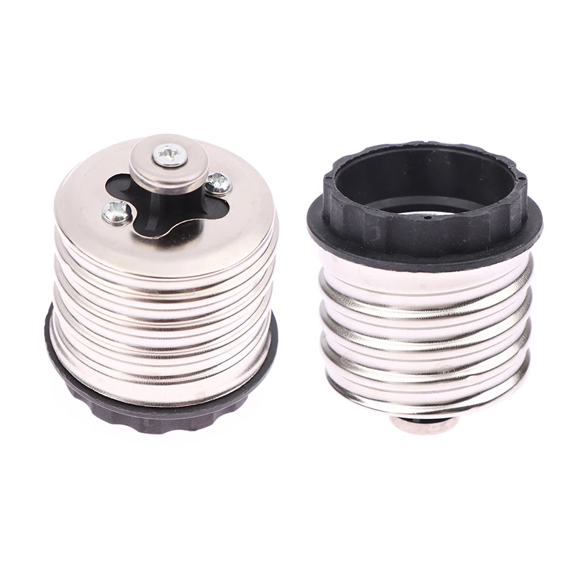 Innovative And Practical Silver E40 To E27 LED Light Base Lamp Bulbs Adapter Socket Converter Base Holder DIY Accessories