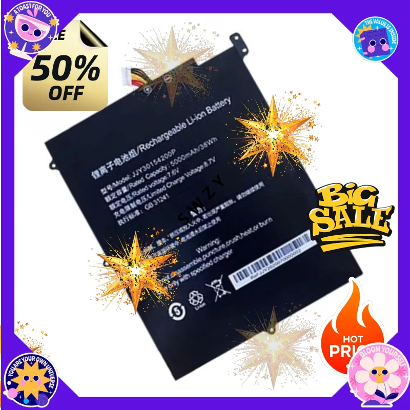 SWZY Replaceable Battery 7.6V 38Wh 5000mAh JJY30154200P Laptop Battery for Teclast F6 Plus Notebook Battery