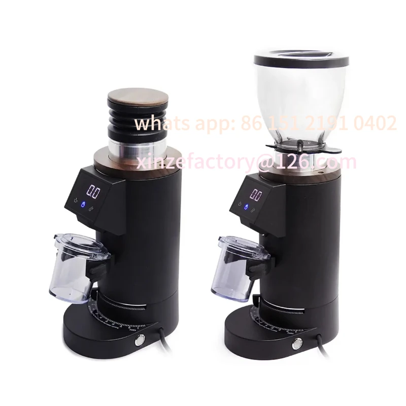 

Customizable Double Bean Coffee Grinder Plasma Coffee Machine Home Commercial LCD Time Control Aluminum Housing DF64E
