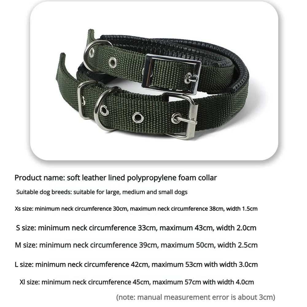 طوق كلب من النايلون بلون سادة وياقة متينة قابلة للتعديل للكلاب الصغيرة والمتوسطة والكبيرة تيدي كيجي بيتبول بولدوج سلالات بيغل #6