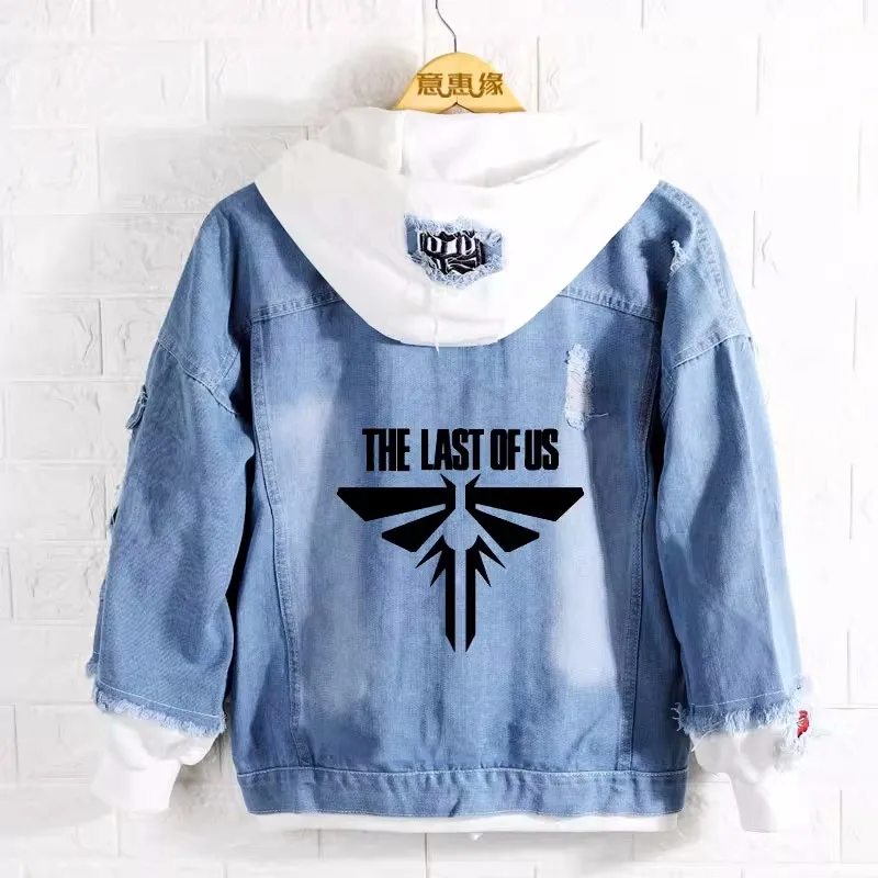 The last of us hoodie The Last survivor Jeans Coat Spring Autumn Men Denim Jacket Outerwear