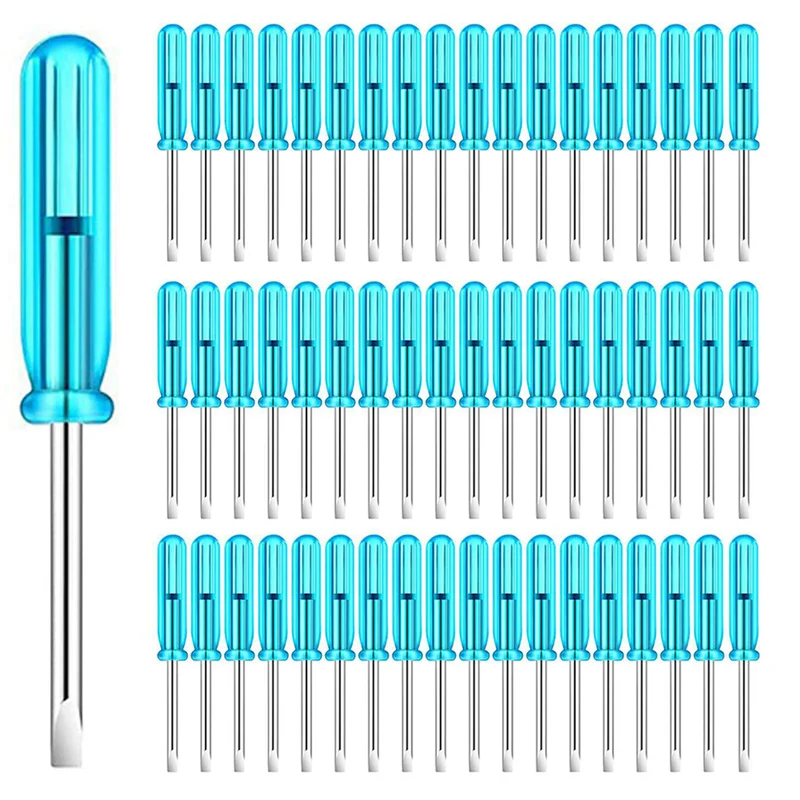 

HHO-400PCS Mini Slotted Screwdriver, 2.0Mm Flat Head 45Mm Length For Small Appliances Repair