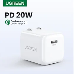 【US Plug】UGREEN USB Type C Charger 20W PD Fast Charger for iPhone 15 14 Quick Charge 4.0 30 Phone Charger for Samsung PD Charger