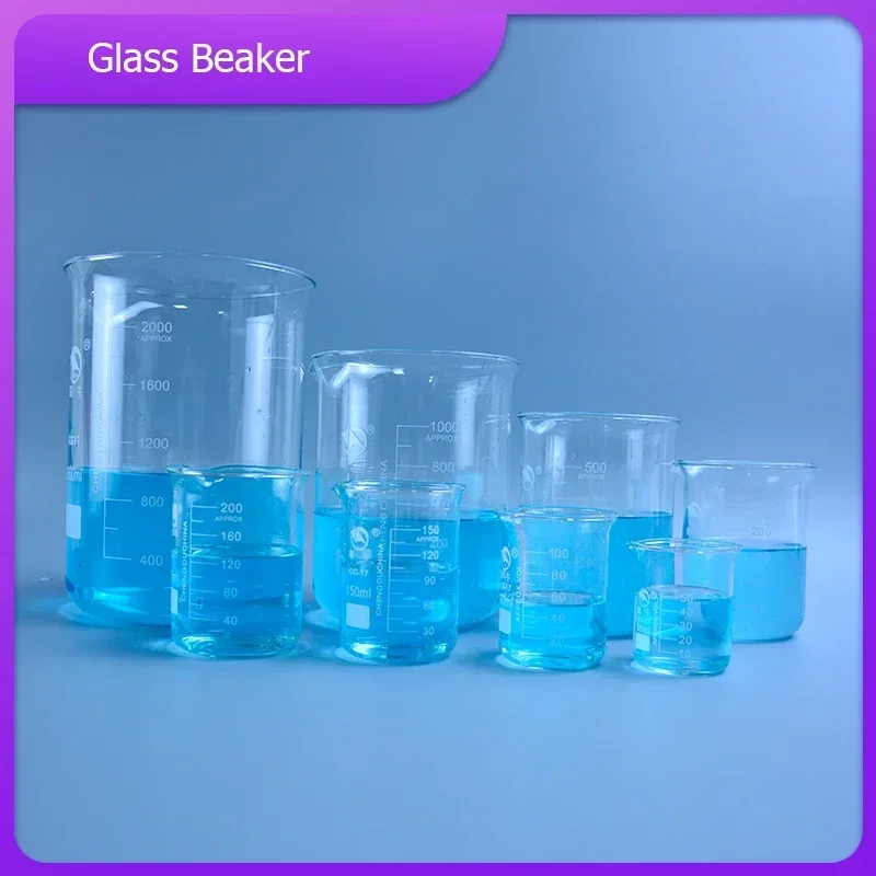 50-3000ml Borosilicate Graduated Glass Beaker In Tall Form Glass Measure Cup Laboratory Equipment