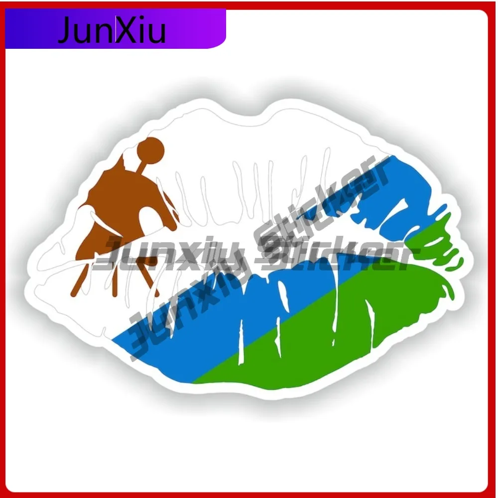 

Lesotho Flag Lips National Emblem Sticker Travel Stickers And Decal Electric Scooter Bumper Motorcycle Suv Stickers Car Decor