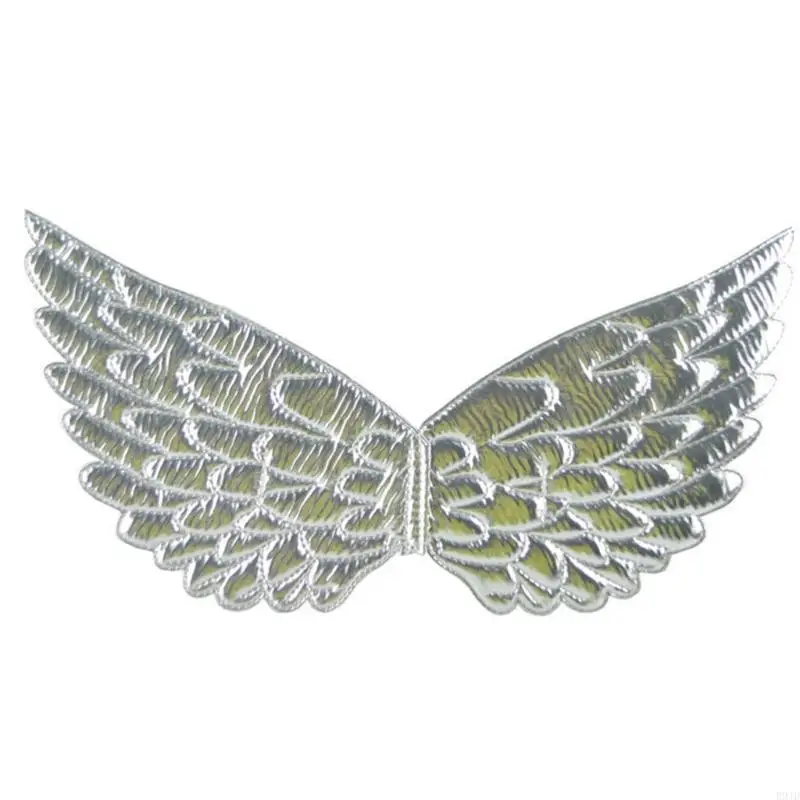 R9JD Angel Wings مرنة الفراشة الفراشة ، ارتداء ثياب Propbow قوس قزح أجنحة الأجنحة زخرفة حفلة عيد ميلاد الأميرة