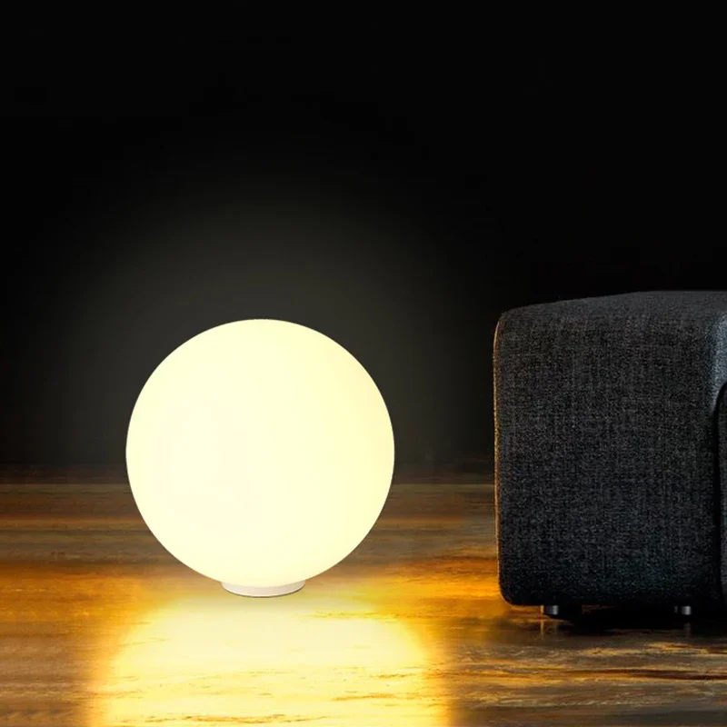 Creative Glass Ball Table Lamp Frosted Globe Table Lights for Bedroom Beside Lamp Nightstand Lamp Living Room Home Art Decor Led