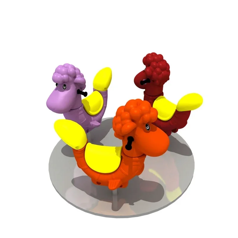 

Outdoor play equipment popular carousel with rotating seat, suitable for kindergarten and amusement park children