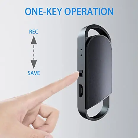 เครื่องบันทึกเสียง USB 32GB แบบพวงกุญแจเครื่องอัดเสียงขนาดเล็กเครื่องบันทึกเสียงแบบมืออาชีพแฟลชไดร์ฟ MP3บันทึกเสียงดิจิตอล