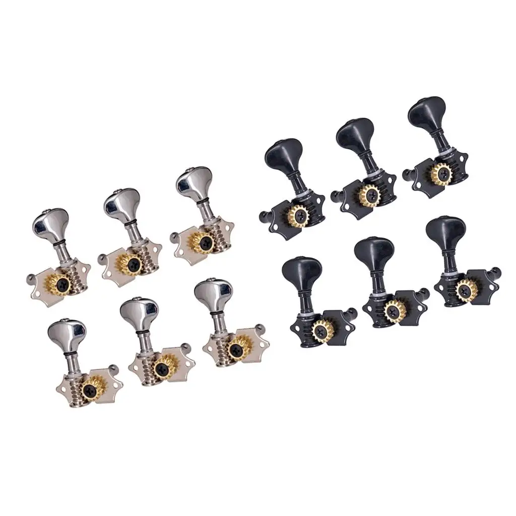 3R3L Guitar Tuning Pegs Tuners Machine Heads with Fishtail Shape for Folk Guitar Accessories