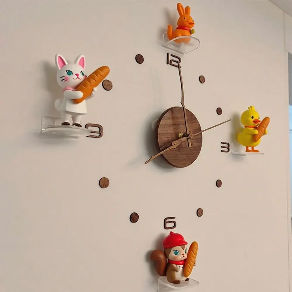 New DIY Wall-mounted Figure Clock (excluding Figures) Material Package Wall-mounted Figure Storage Display Rack in Living Room