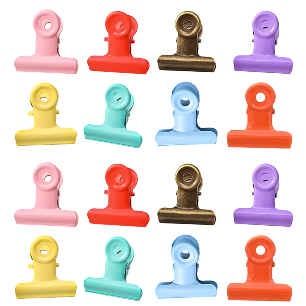 

16 Pcs Chip Candy Dovetail Clip Office Heavy Duty Bag Clips Paperclip Iron Wallpaper Sticks Metal Receipt