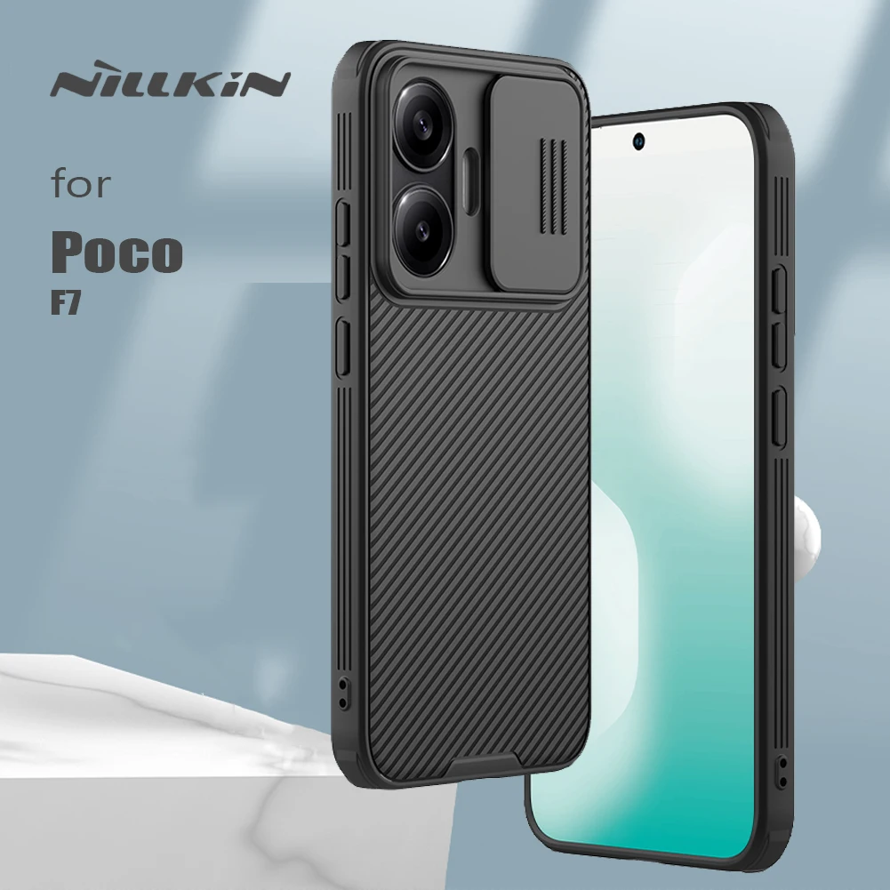 

Nillkin for Xiaomi Poco F7 5G Case Camera Protection Lens camshield Soft TPU Frame Frosted Hard PC 360 full Back Cover