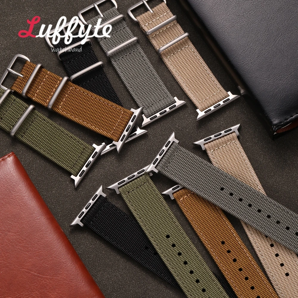 الرياضة معصمه النايلون ساعة الأشرطة ل iwatch 38/40/41/42/44/45/46/49 مللي متر عارضة الساعات لساعة أبل 1-10 الترا SE 2