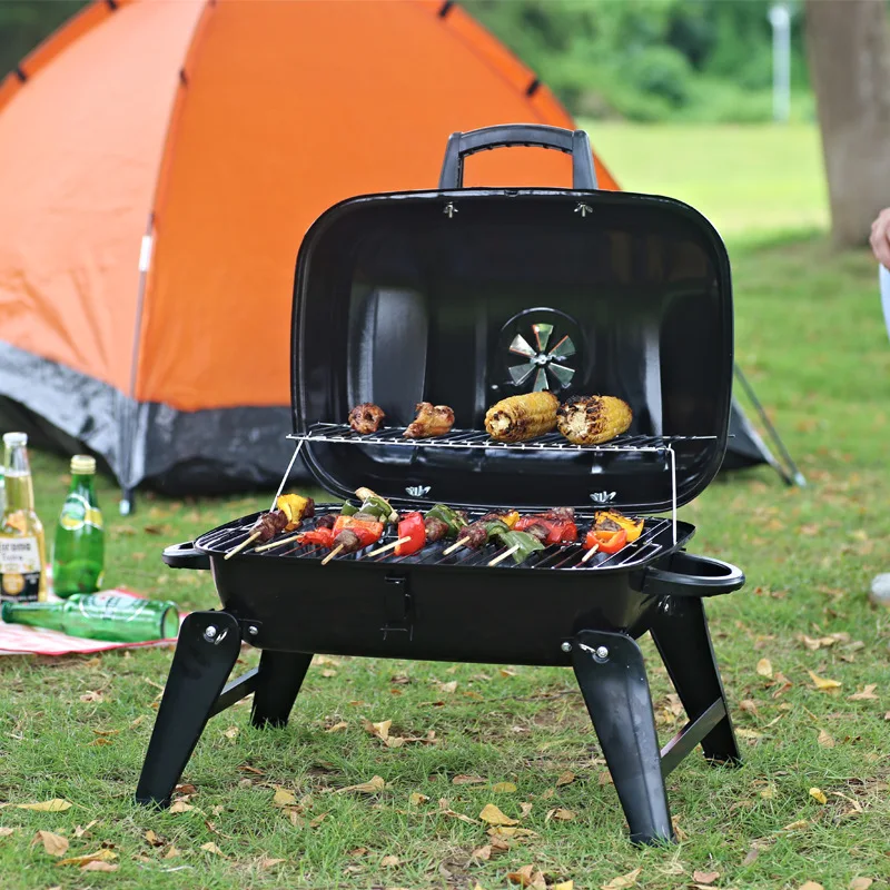 

Picnic Camping Portable Barbecue Stove Outdoor Wilderness Charcoal Barbecue Rack Home Stove Tea Cooking Set