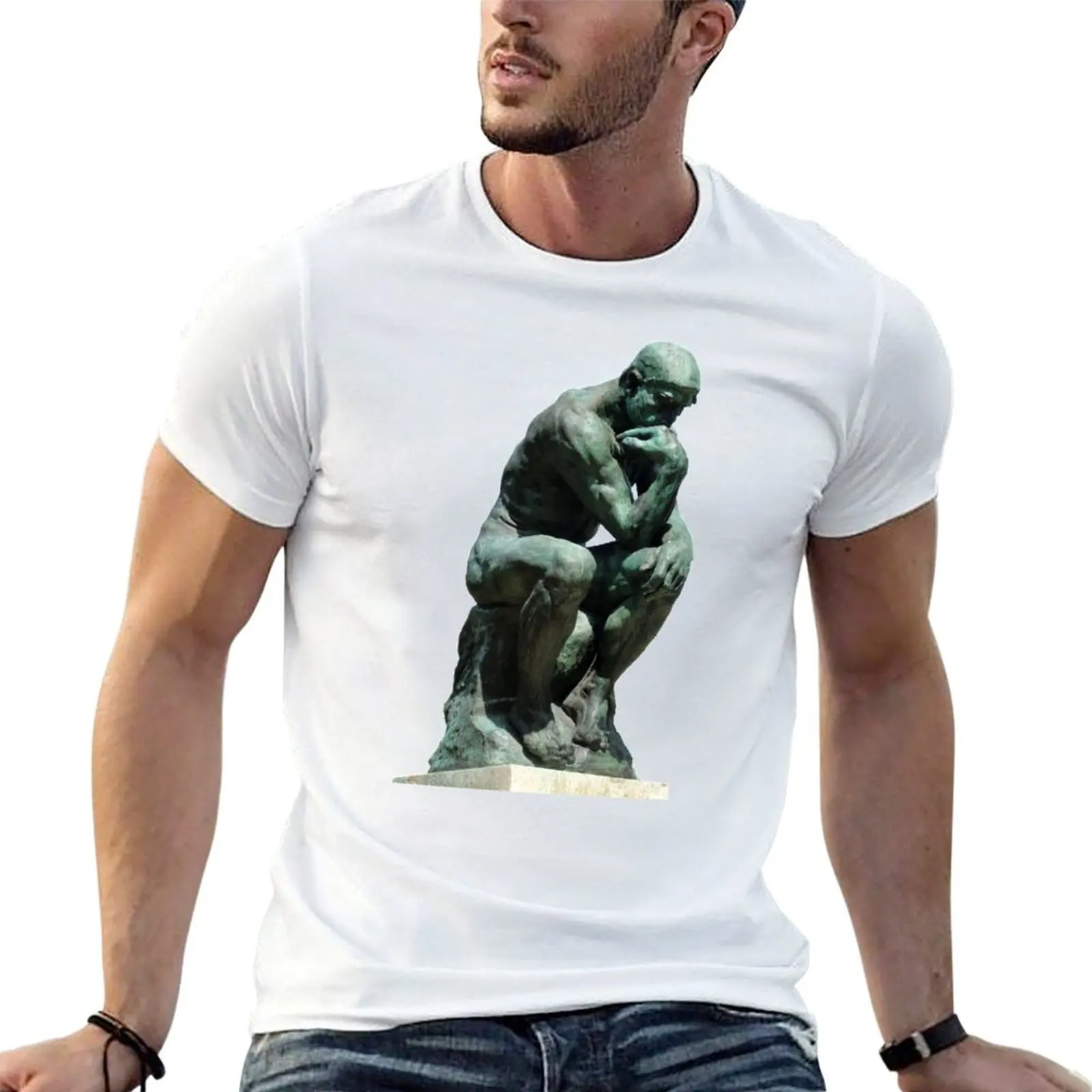Auguste Rodin - The Thinker, Thinking Man Statue T-Shirt graphic t shirts animal prinfor boys sweat shirts, men