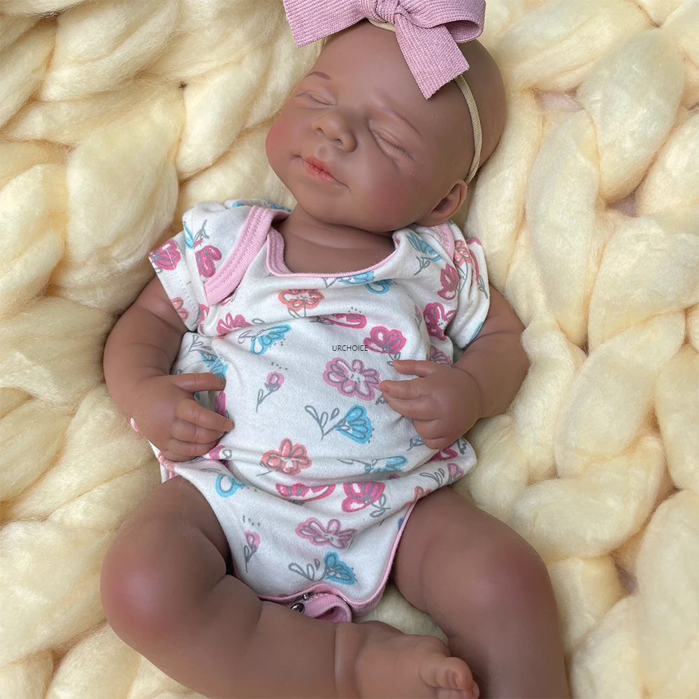 20インチのぽっちゃりしたアフリカ系人形パスカル、リアルな重さのシリコン製リボーンドール、女の子/男の子、可動式の手足、コレクター向け、クリスマスプレゼント