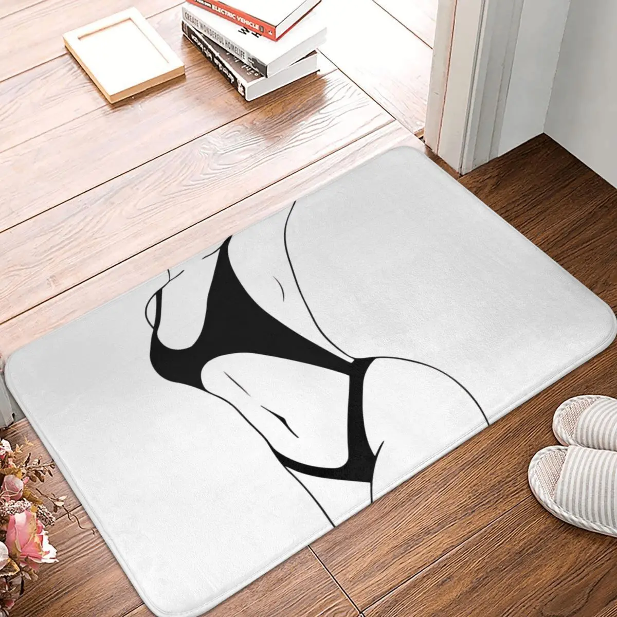 Sexy Girl Bikini Bath Non-Slip Carpet Sexy Girl Living Room Mat Welcome Doormat Home Decor Rug