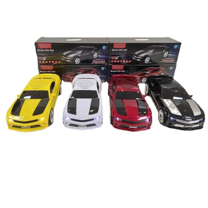 Racing Car Model Bluetooth Speaker Wireless Stereo TWS Led Super Bass TF Card/AUX Support for Game Office Decor Gift Collectible